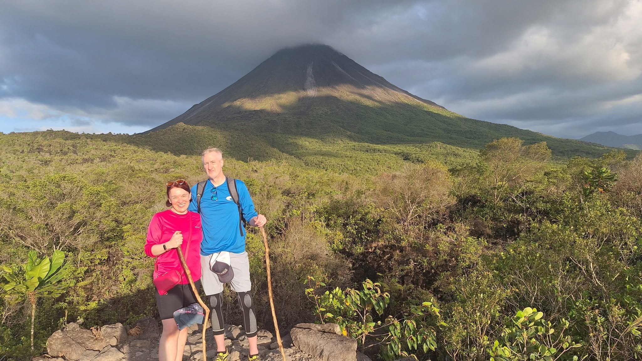 Edina and Michael at Arenal Volcano in Costa Rica