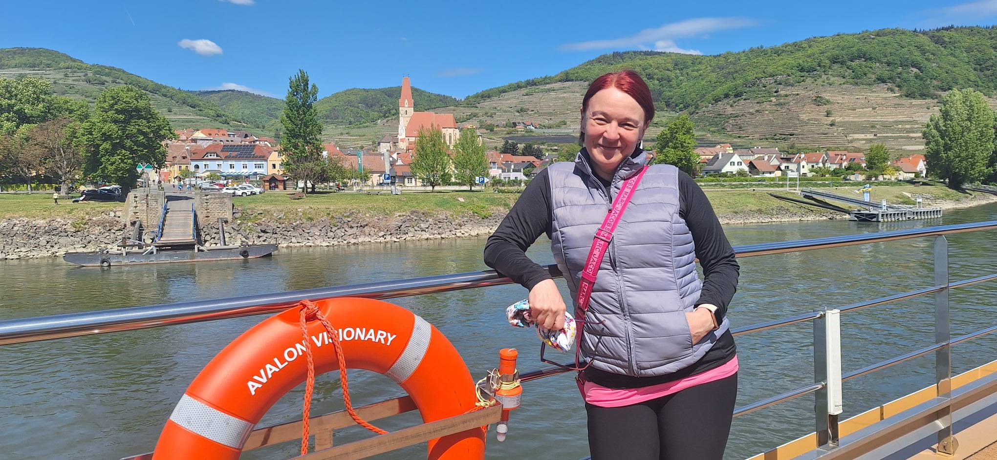 Edina aboard the Avalon Visionary in Austria